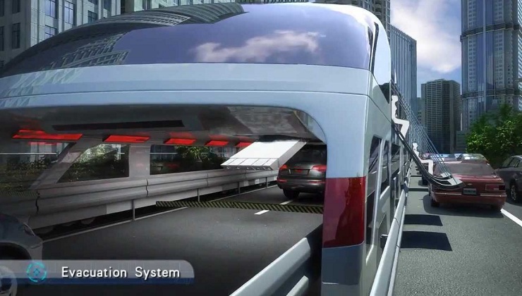 Incredible way of Future Transportation-Straddling Bus