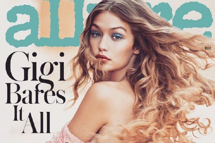 Model Gigi Hadid goes Topless and rides Stallion bareback for Allure cover shoot