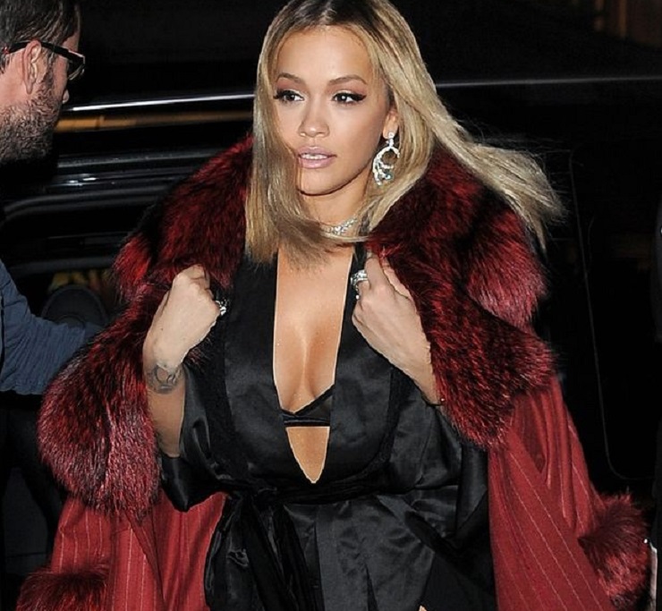 Rita Ora oozes glamour as she leg bombs in silk robe with sexy thigh split to celebrate lingerie collaboration