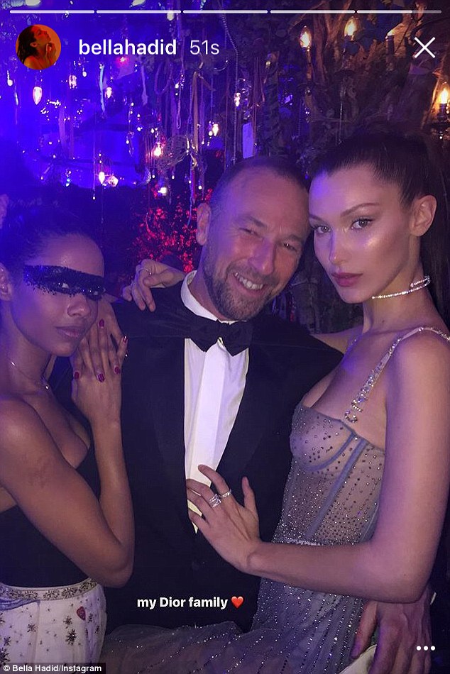 Braless Bella Hadid goes completely bare in see-through Dress at Christian Dior masquerade ball