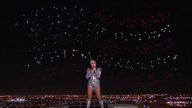 300 Drones helped Lady Gaga create Amazing Spectacle at Super Bowl halftime Show