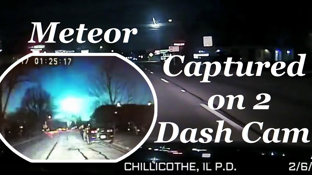 Fireball! Amazing Midwest Meteor caught by Police Dashcam, Rooftop Camera