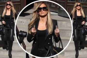 Jennifer Lopez defiantly flips the bird while filming Courthouse Scene on the NYC set of Hustlers